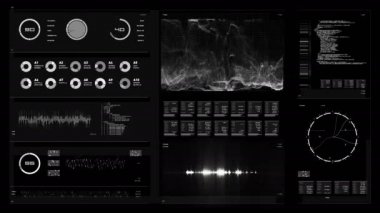 Fütüristik dijital arabirimi ekran