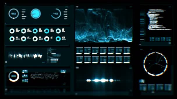 Futuristiska digitalt gränssnitt skärm — Stockvideo
