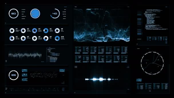 Pantalla de interfaz digital futurista — Vídeos de Stock