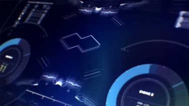 Fütüristik dijital arabirimi ekran