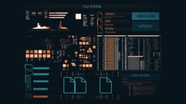 Fütüristik dijital arabirimi ekran
