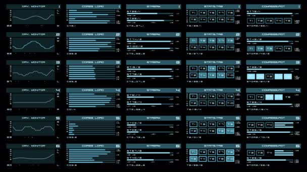 Pantalla de interfaz digital futurista — Vídeo de stock