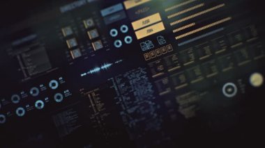 Fütüristik dijital arabirimi ekran