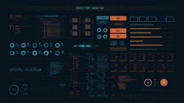 Fütüristik dijital arabirimi ekran