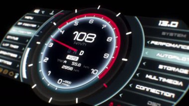 Futuristik bir arayüze yüksek çözünürlüklü görüntüleri. İlginç arka plan dijital. Yanıp sönen ve göstergeler ve durumları arasında geçiş yapma