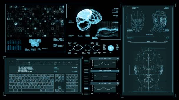 Tampilan digital futuristik yang indah . — Stok Video