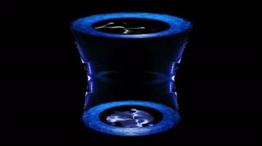 Güzel ayrıntılı fütüristik dijital hologram.