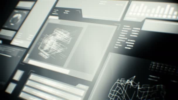 Pantalla de interfaz digital — Vídeo de stock