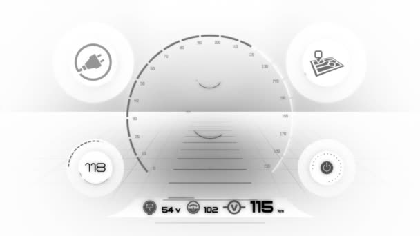 Auto-condução carro interface (loop capaz ) — Vídeo de Stock