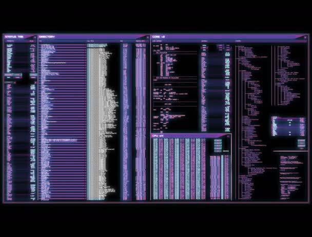 Digitalt gränssnitt skärmen (loopable) — Stockvideo