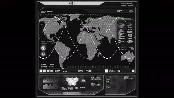 Schermo di interfaccia digitale — Video Stock