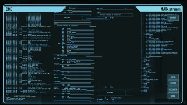 Futuristic digital interface screen — Stock Video