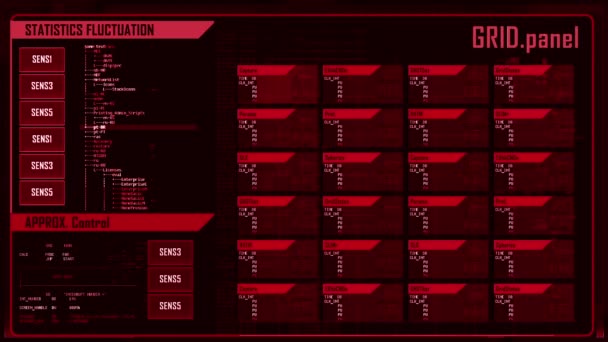 未来派的数字接口屏幕 — 图库视频影像
