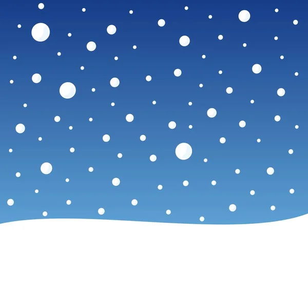 Weihnachtskarte Schneeflocken Himmel Konzeptionelle Vektorillustration — Stockvektor