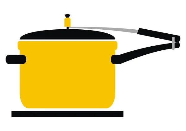 Плита Під Тиском Кольорова Векторна Іконка Жовтий Чорний — стоковий вектор
