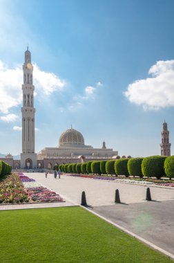 Dikey görünümünü Sultan Qaboos Ulu Camii, Muscat, Umman