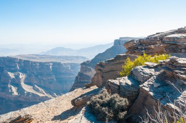 Kanyon ortadaki doğu, Oman, arazi görünümü