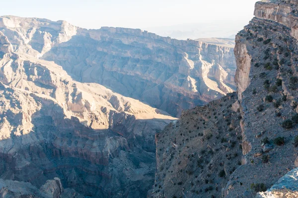 Jeoloji Jebel Shams ve kanyon Umman