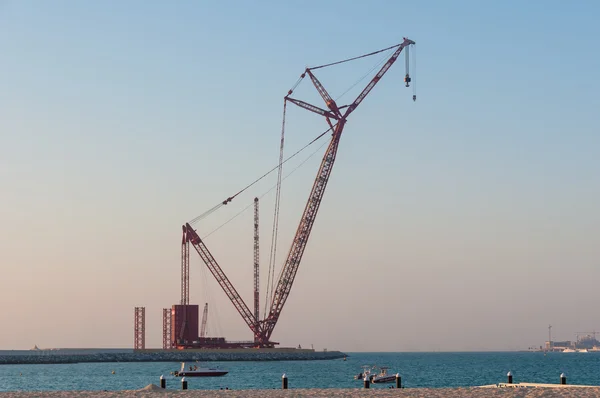 Construction of Bluewaters Island project where will be 210-metre Dubai Eye — Stock Photo, Image
