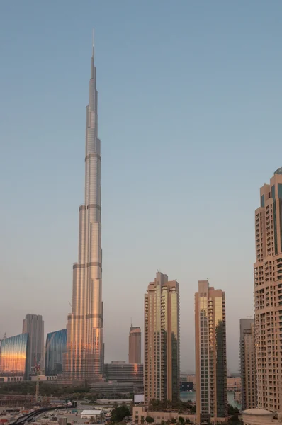 Dubai Innenstadt und Burj Khalifa 31. Dezember 2014 Silvester, uae — Stockfoto