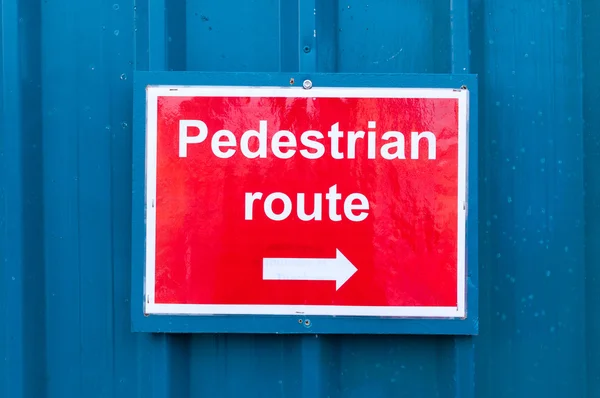 Information sign for Pedestrian route — Stock Photo, Image