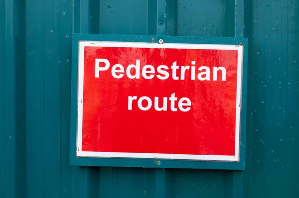 Pedestrian route sign — Stock Photo, Image