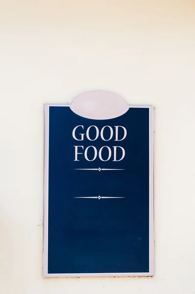 Restaurant sign advertising 'Good Food' — Stok fotoğraf