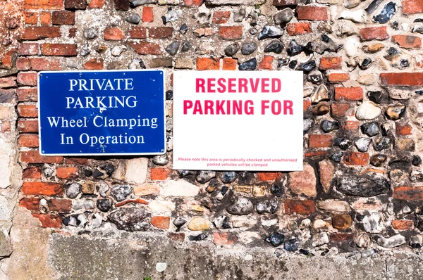 Private Parking sign close up with empty space for your text — Stock Photo, Image