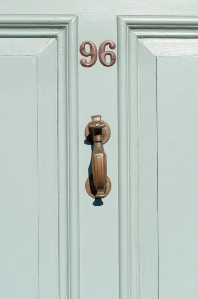 House number ninety six on a wooden door — Stock Photo, Image