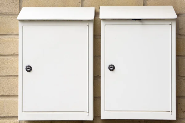 White letterbox closeup — Stock Photo, Image