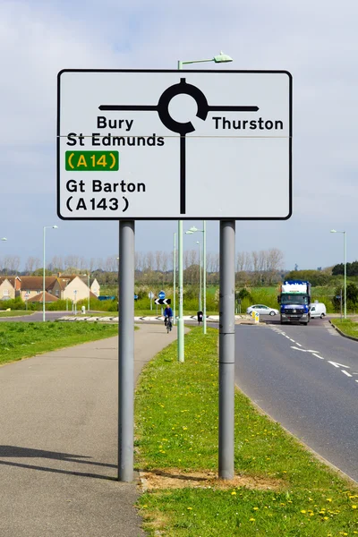 Direction for Bury St Edmunds and Thurston and Great Barton — Stock Photo, Image