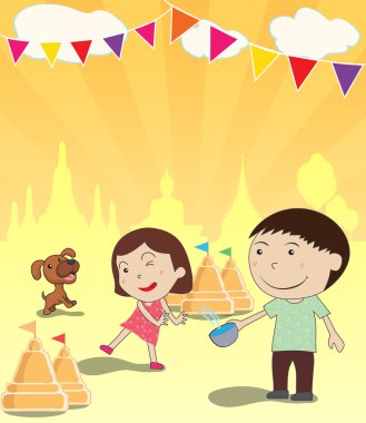 Tayland Songkran Festivali yaz