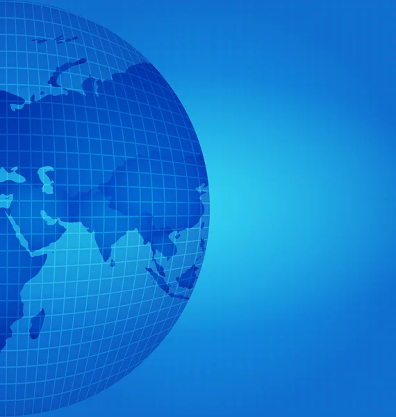 Globální technologické sítě s tečkou digitální svět mapa — Stockový vektor