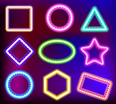 Neon çerçeve metin için.