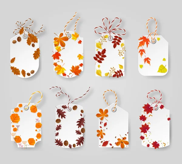 Autumn seasonal sale label. Vector illustration EPS 10 — Stock Vector