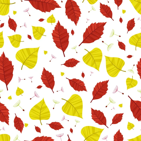 Autumn leaves. Seamless background — Stock Vector