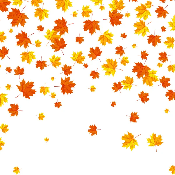 Falling autumn leaves background. — Stock Vector