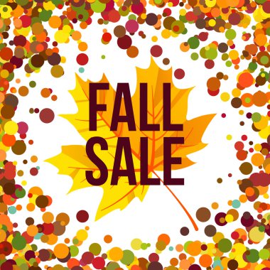 Sonbahar mevsimlik Satılık etiket. Vektör çizim Eps 10