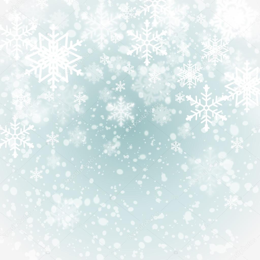 winter background with snowflakes