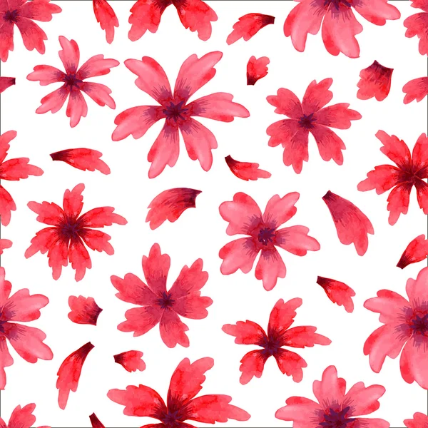 Seamless pattern from water color flowers — Stock Vector