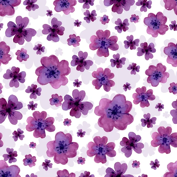 Seamless pattern from water color flowers — Stock Vector