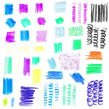 Çok renkli dokular kümesi