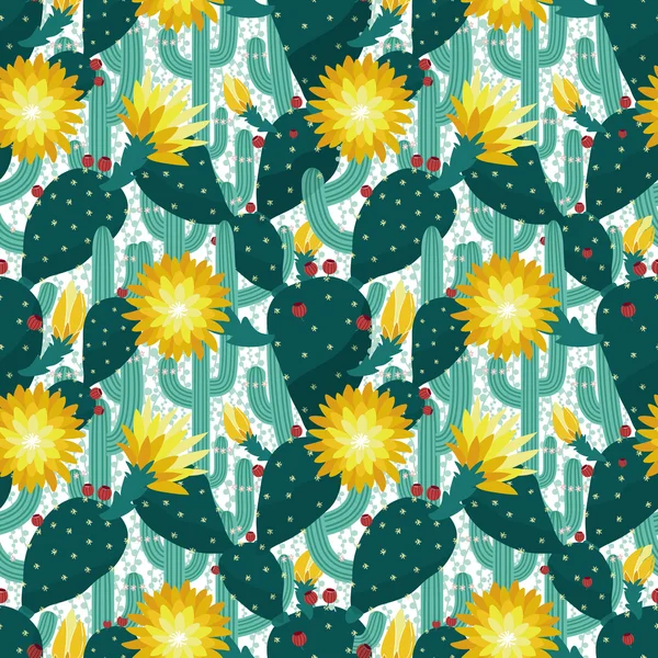 Motif sans couture à partir de cactus — Image vectorielle