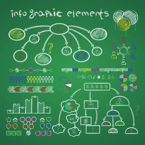 Bibliothèque d'éléments infographiques — Image vectorielle