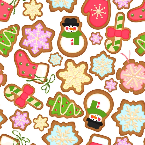 Christmas cookies background. — Stock Vector