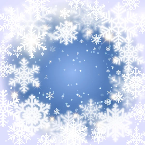 Sneeuwvlokken. Kerstmis en Nieuwjaar vector design — Stockvector