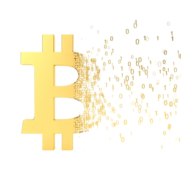 Transferência bitcoin — Fotografia de Stock