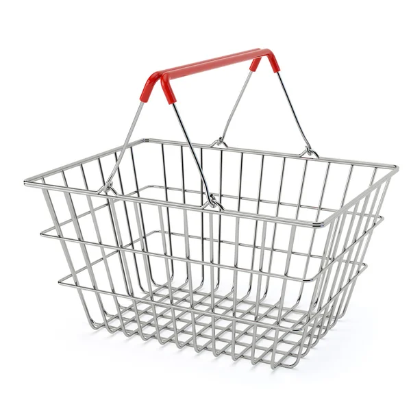 Empty shopping basket isolated on white backround — Stock Photo, Image