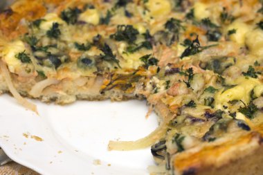 Parça pizza yemiş plakalı, yakın çekim