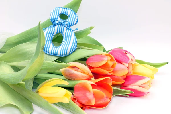 Bouquet of tulips on International Women's Day — Stock Photo, Image